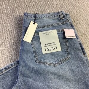 Habitual Peyton High Rise Straight Leg Denim Jeans Womens Size 12 NWT